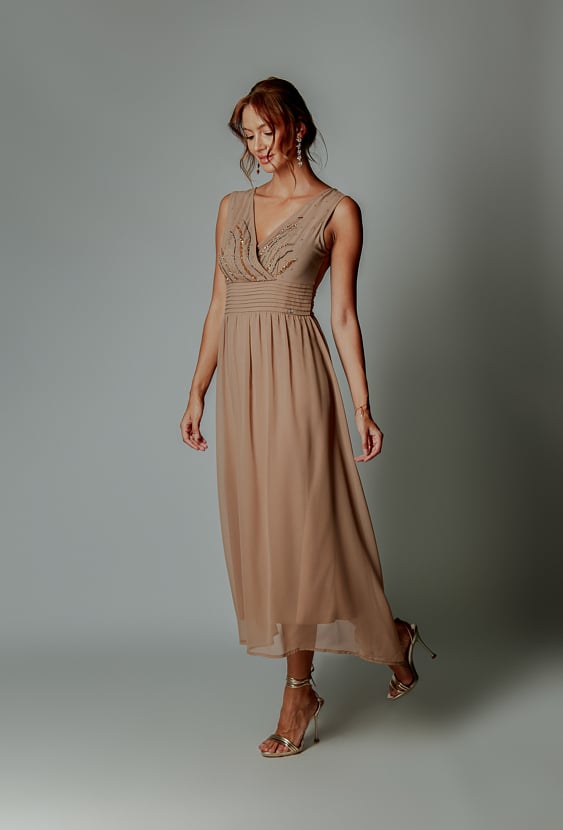 Tiulowa sukienka damska