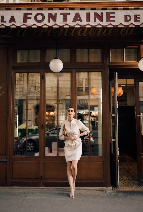 Elegancka sukienka z lnu