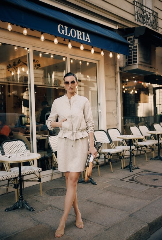 Elegancka sukienka z lnu