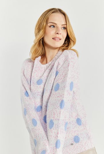 Sweter damski w kropki