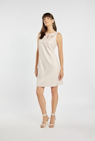 Sukienka z lnu i bawełny