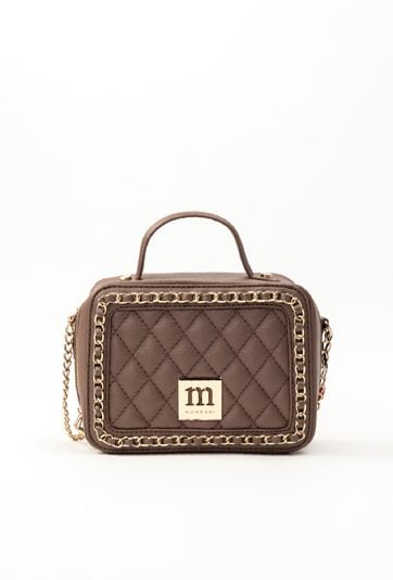 Mały kuferek damski z biżuteryjnym wykończeniem