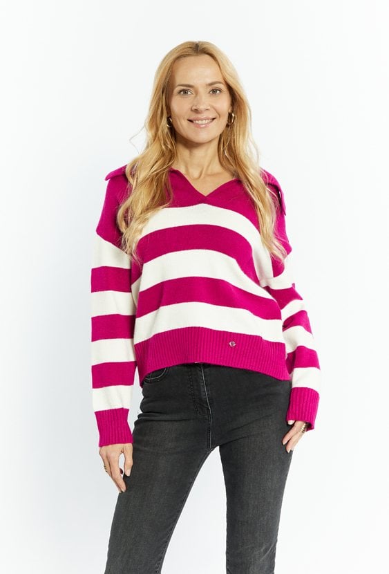 Sweter damski w paski