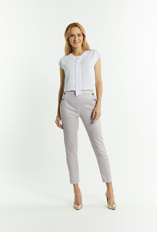 Połyskujące spodnie damskie