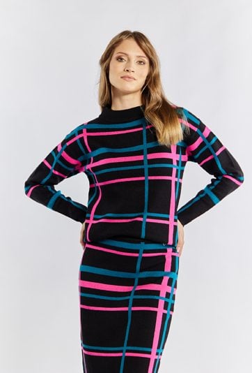 Sweter damski z kolorowe paski