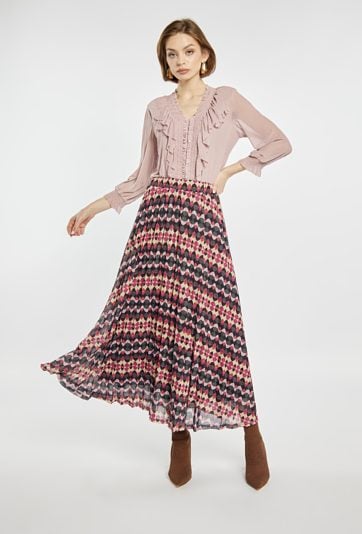 Plisowana spódnica maxi