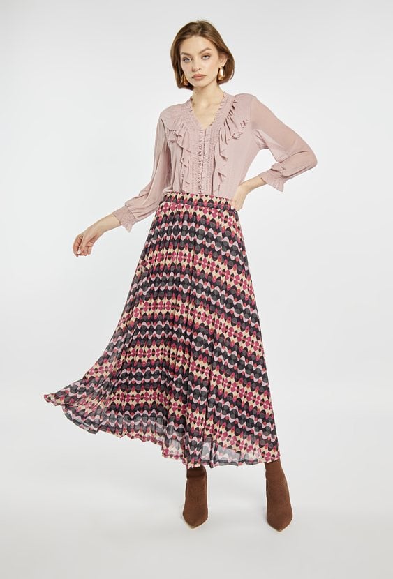 Plisowana spódnica maxi