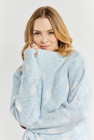 Sweter damski w kropki