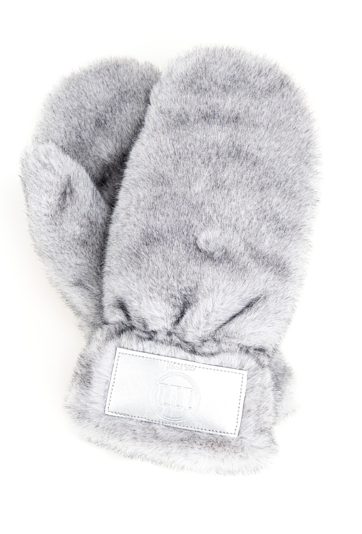 Szare rękawiczki jednopalczaste