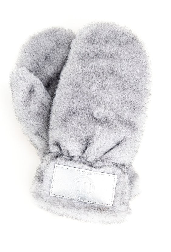 Szare rękawiczki jednopalczaste