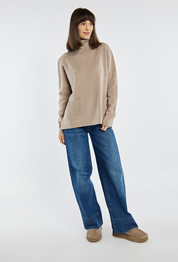 Luźny sweter damski