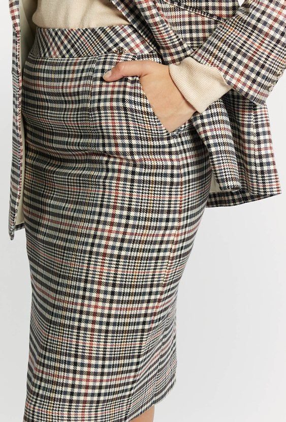 Spódnica damska w delikatną kratkę