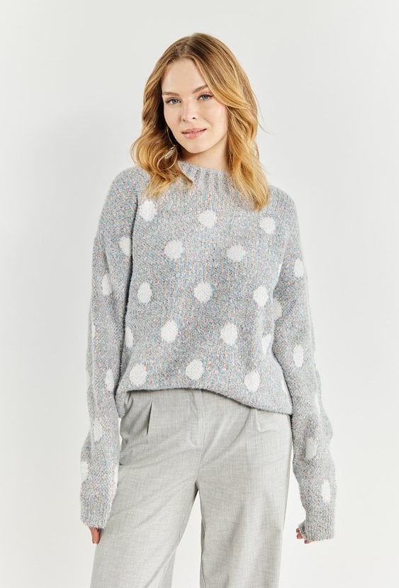 Sweter damski w kropki