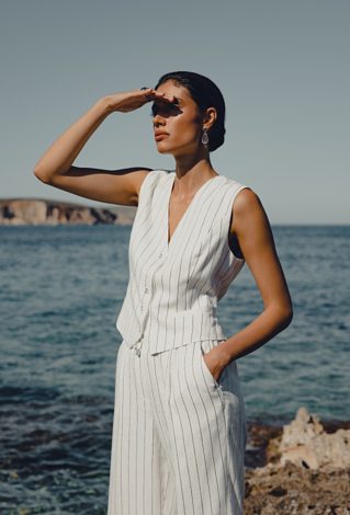 Spodnie z wzorem w paski