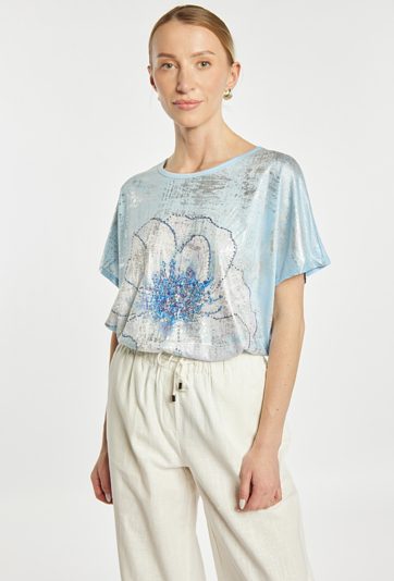 T-shirt z połyskiem