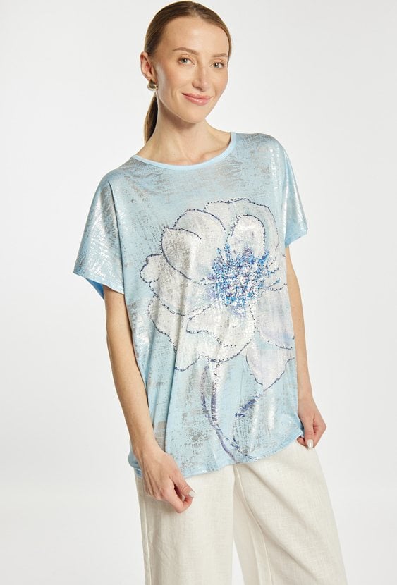 T-shirt z połyskiem