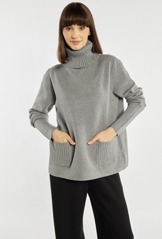 Luźny sweter damski