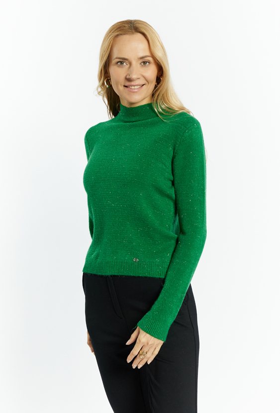 Sweter damski z półgolfem