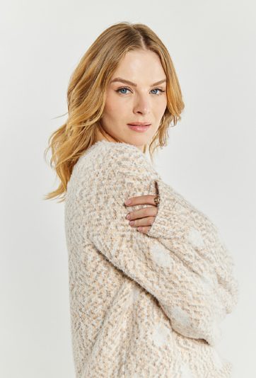 Sweter damski w kropki