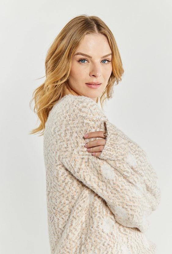 Sweter damski w kropki
