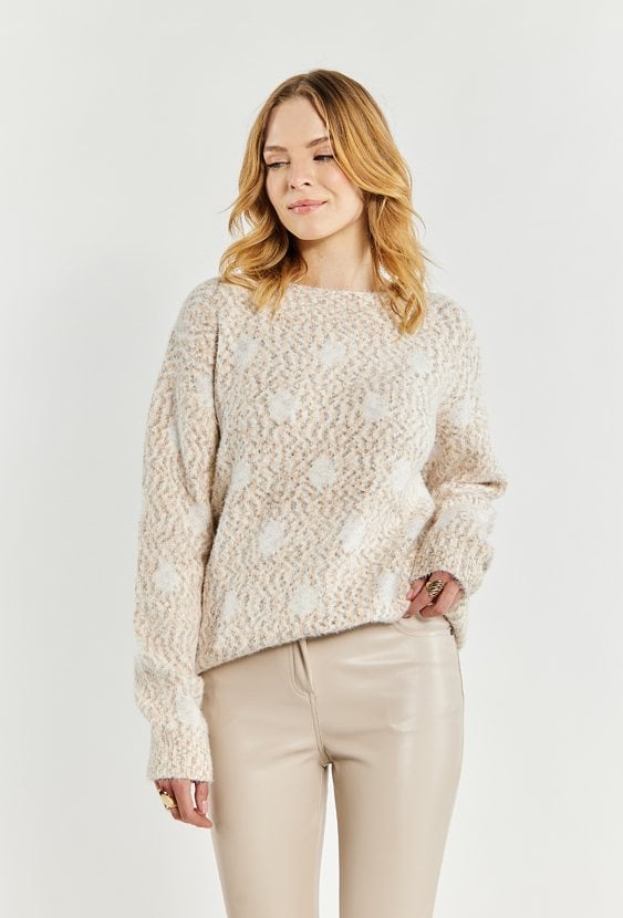 Sweter damski w kropki