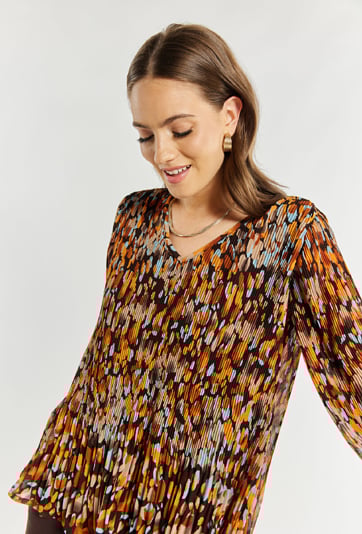 Wzorzysta bluzka damska