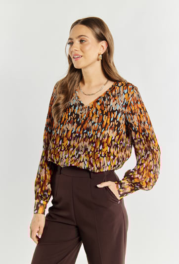 Wzorzysta bluzka damska