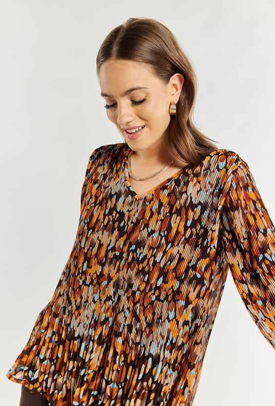 Wzorzysta bluzka damska