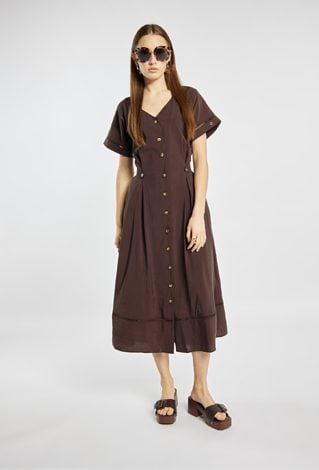 Sukienka midi z wiskozą