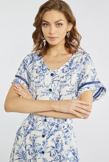 Sukienka midi z wiskozą