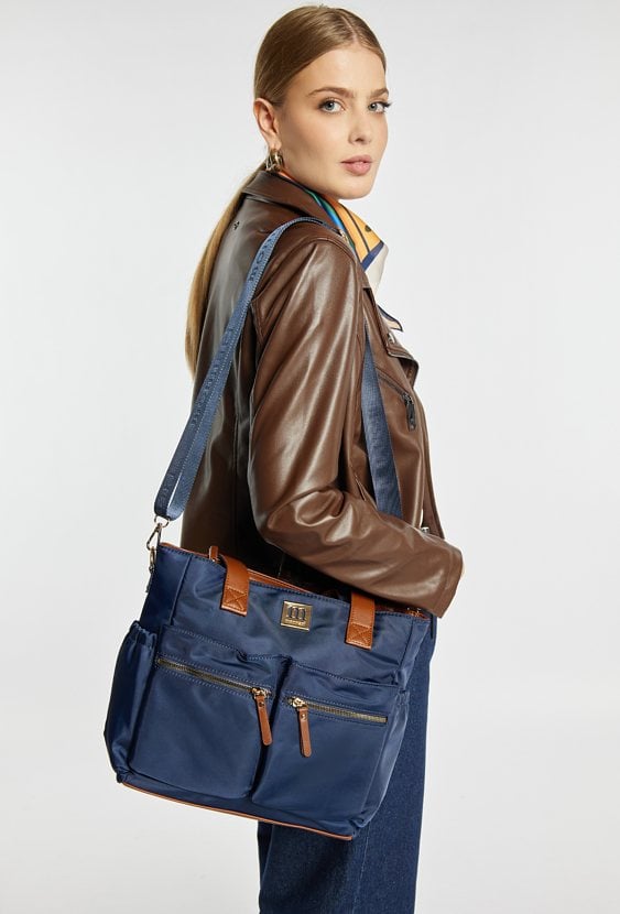 Shopper z kieszeniami