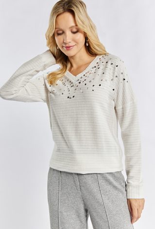 Bluzka damska z aplikacjami