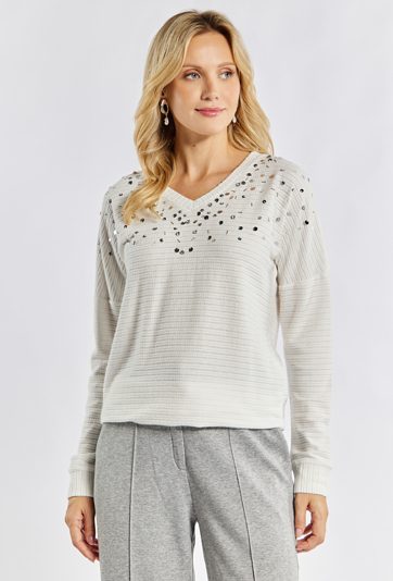 Bluzka damska z aplikacjami