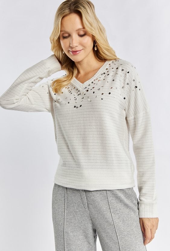 Bluzka damska z aplikacjami