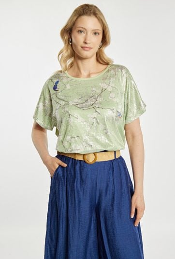 Wzorzysty T-shirt