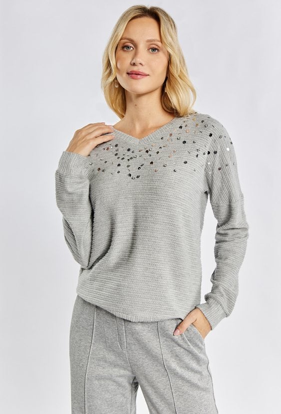 Bluzka damska z aplikacjami