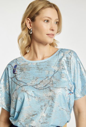 Wzorzysty T-shirt