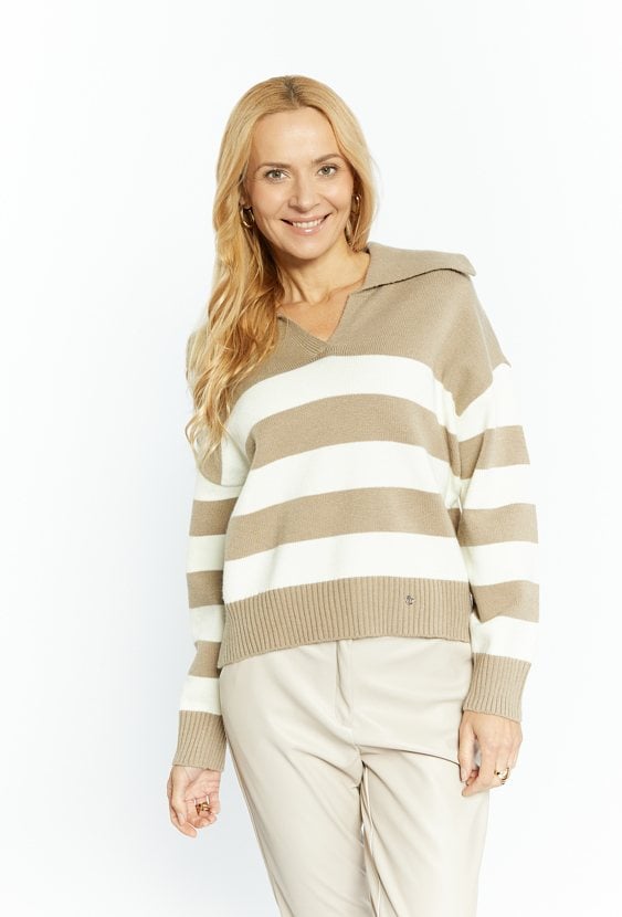 Sweter damski w paski