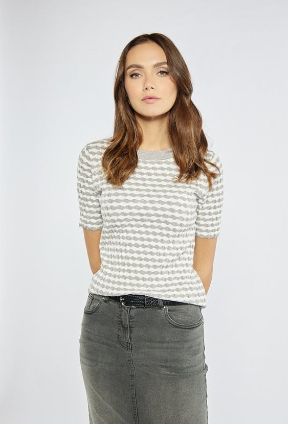 Sweter damski z krótkim rękawem