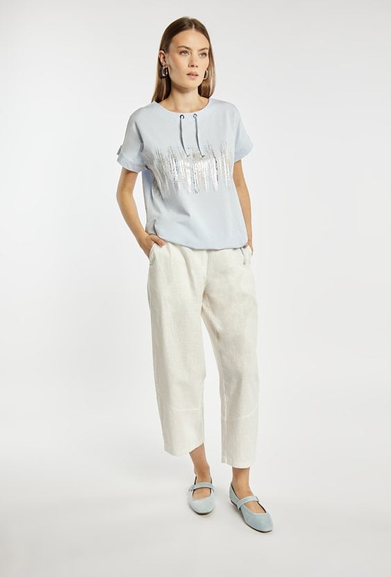 T-shirt z wiązaniem