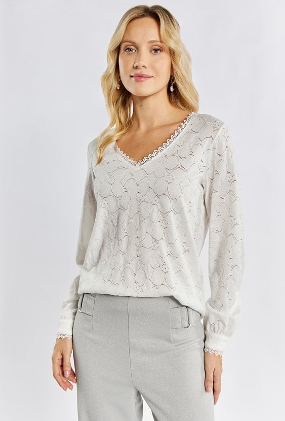 Elegancka bluzka z koronki