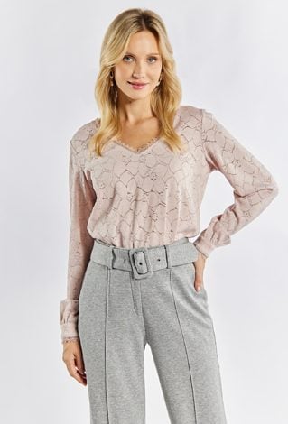 Elegancka bluzka z koronki