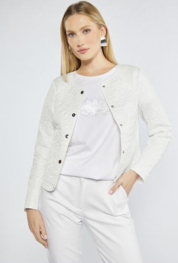 Kurtka z kwiatowym pikowaniem