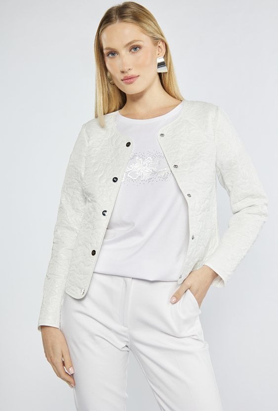 Kurtka z kwiatowym pikowaniem