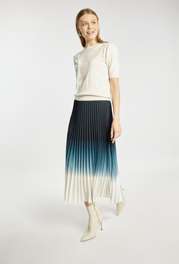 Plisowana spódnica ombre