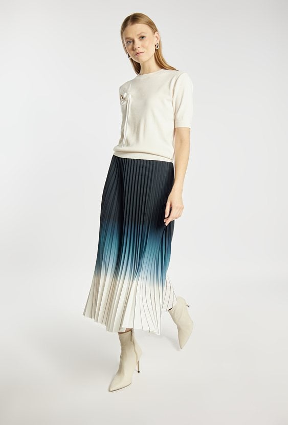 Plisowana spódnica ombre