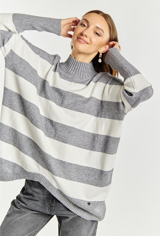 Sweter damski w paski