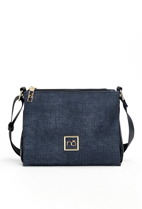 Trzykomorowa torebka crossbody Nobo denim