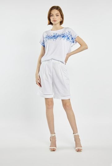 Szorty z dodatkiem lnu