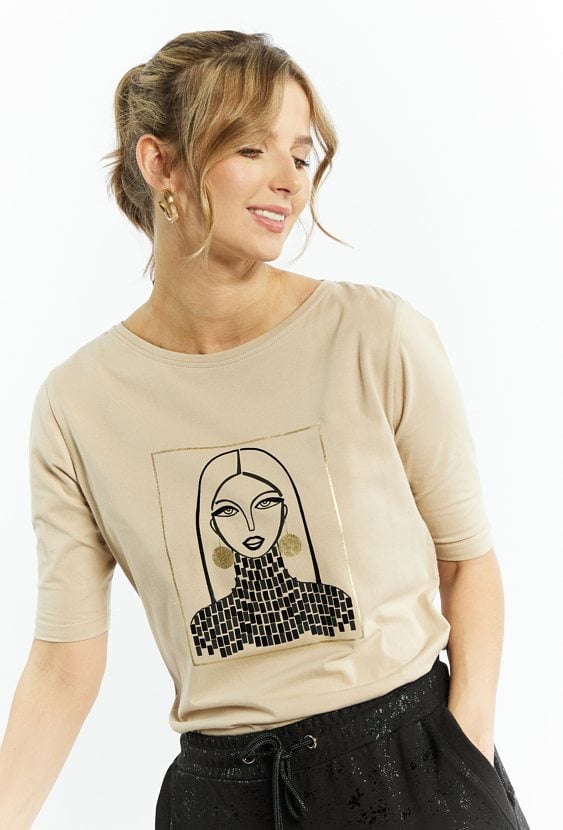 T-shirt damski z nadrukiem